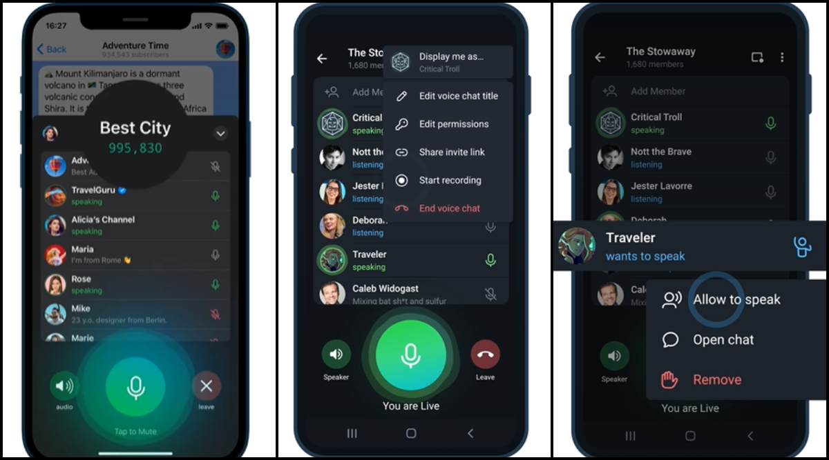 What are Telegram Voice Chats 2.0 and how do they work? | Technology News -  The Indian Express