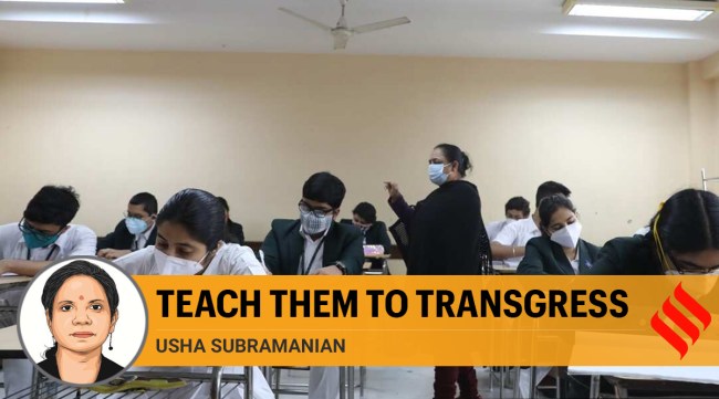 Students at DPS Ruby Park in Kasba (Express photo by Partha Paul)