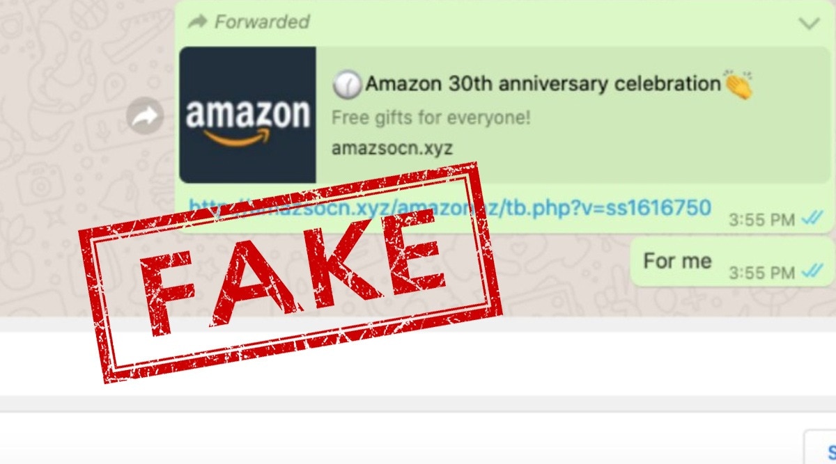 No Amazon Is Not Offering Free Gifts To All That Whatsapp Message Is Fake Technology News The Indian Express