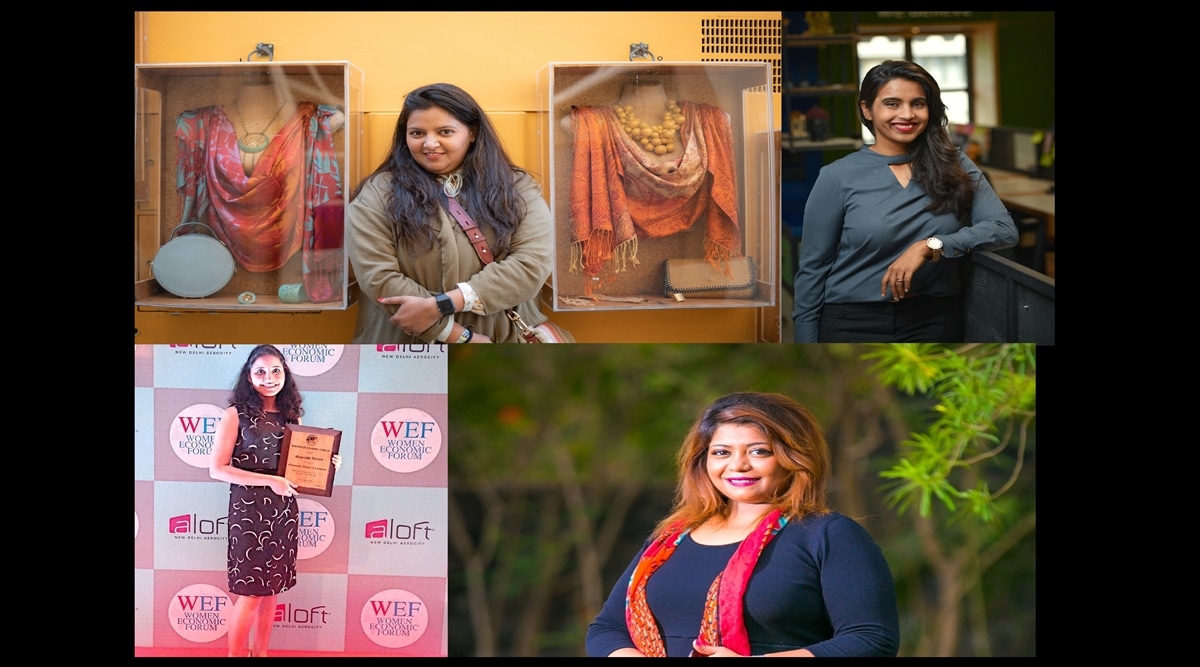 (Clockwise from left to right) Vandita Kedia Purohit, Aditi Bhosale Walunj, Shayari Uke and Sunanda Verma Bhatta.