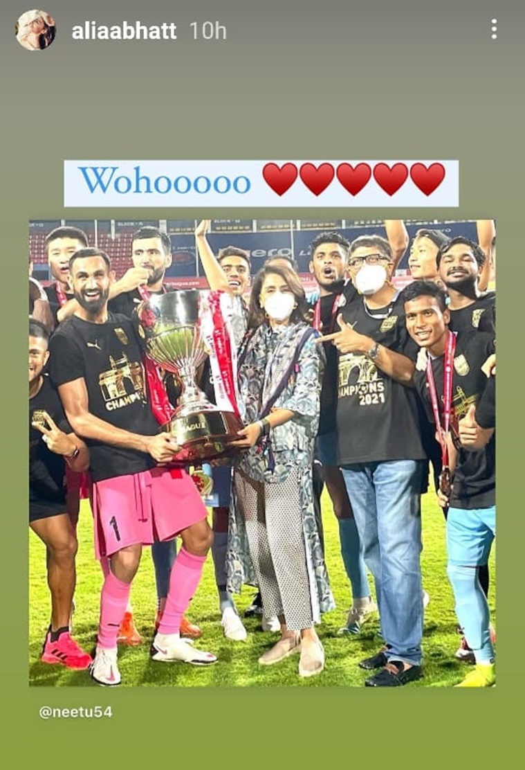 alia bhatt neetu kapoor ranbir kapoor mumbai city fc isl