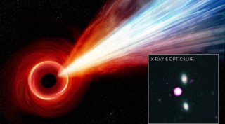 quasar x ray jet, chandra x ray observatory black hole jet, PJ352 15 black hole, radio space blast, longest x ray get in universe, oldest x ray jet universe