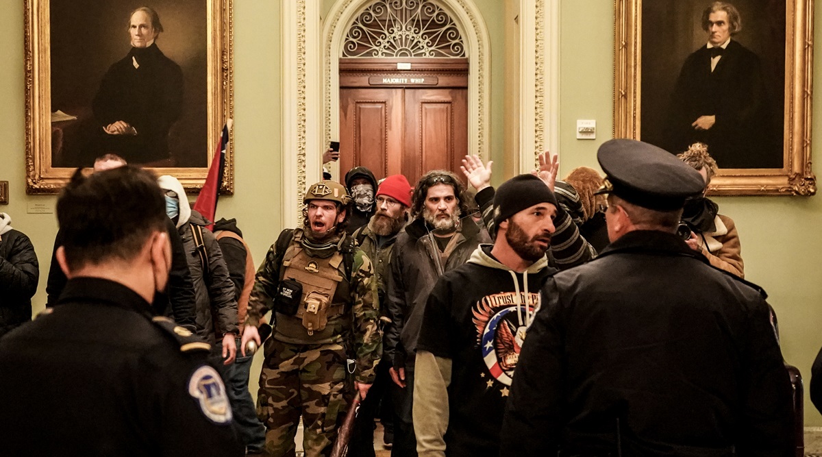 Pro-Trump extremists breach the Capitol in Washington, Jan. 6, 2021. (The New York Times: Erin Schaff)