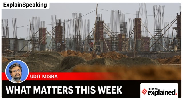 Laying of tracks and other related construction works running in full swing at Nischintapur in Agartala (Express photo by Abhisek Saha)