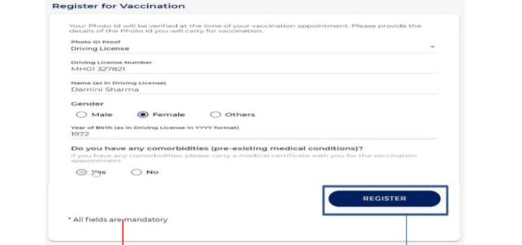 CoWIN Covid-19 vaccine registration: