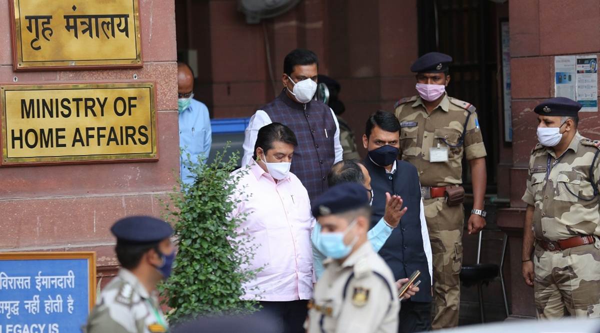 Devendra Fadnavis, Anil Deshmukh, Mansukh Hiran case, Maharashtra Hoem Minister, ambani car scare, indian express
