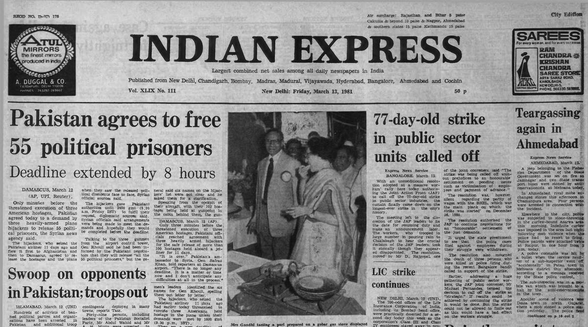 Forty Years Ago, March 13, 1981: Hijacking Ends | The Indian Express