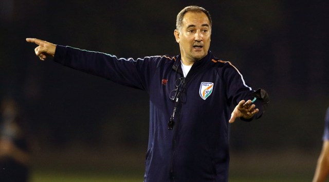 Igor Stimac during a training session with India national team. (File)