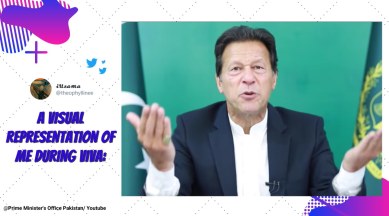 imran khan, imran khan brain fade memes, imran khan live telecast brain fade, imran khan bade bade memes, pakistan news, viral video, indian express