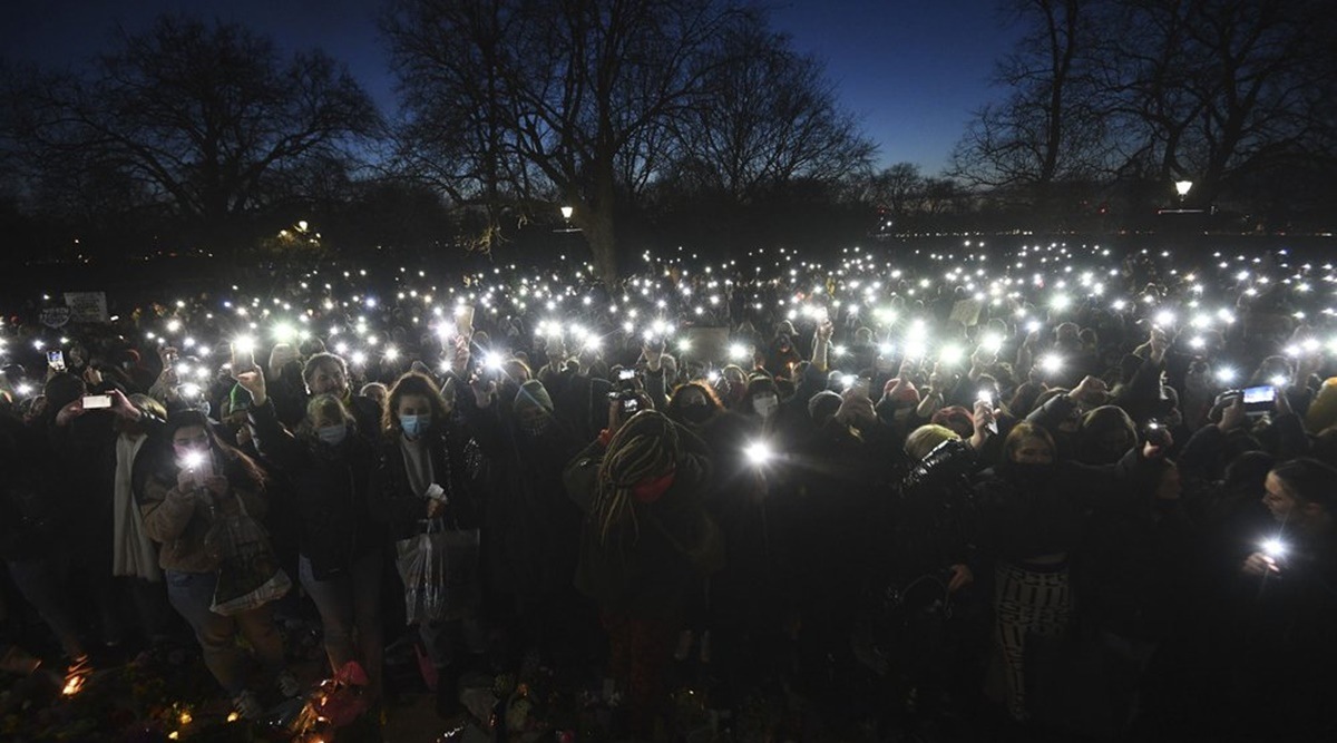 Londoners protest after police officer charged with woman's murder sarah everard