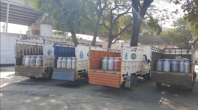 Milk supply at Jind's Vita Milk plant 