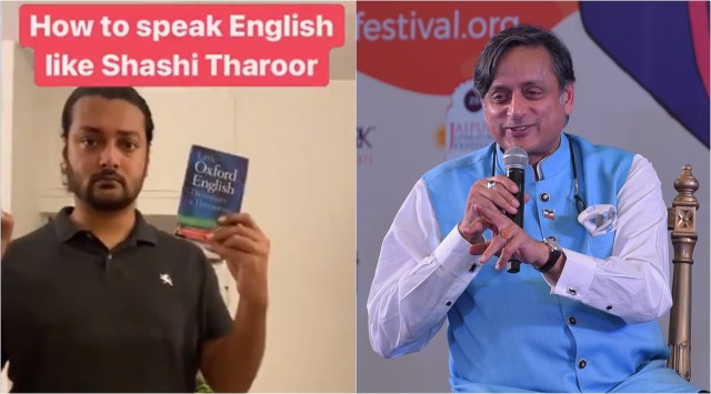 shashi tharoor, shashi tharoor english, pak comedian shashi tharoor english guide, how to speak english like tharoor, funny videos, viral videos, indian express