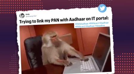 PAN card Aadhaar link deadline, Twitter memes, PAN card Aadhaar link last date, PAN card Aadhaar link last date reactions, Trending news, Finance Bill, 2021, Indian Express news