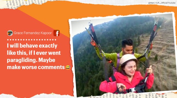 paragliding fail video, woman land kara do paragliding video, land kara do female version, paragliding khajjair video, paragliding didi video, woman paragliding, paragliding guy female version, Viral video, indian express news