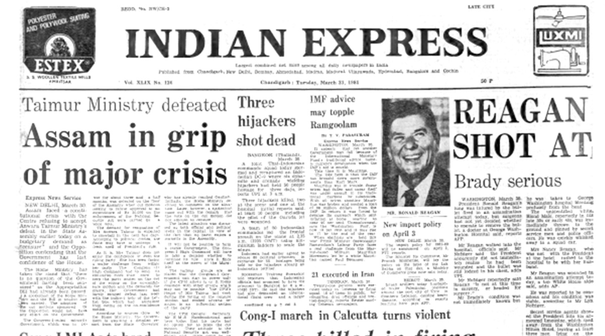 March Forty Years Ago Assam Ministry Crisis The Indian Express