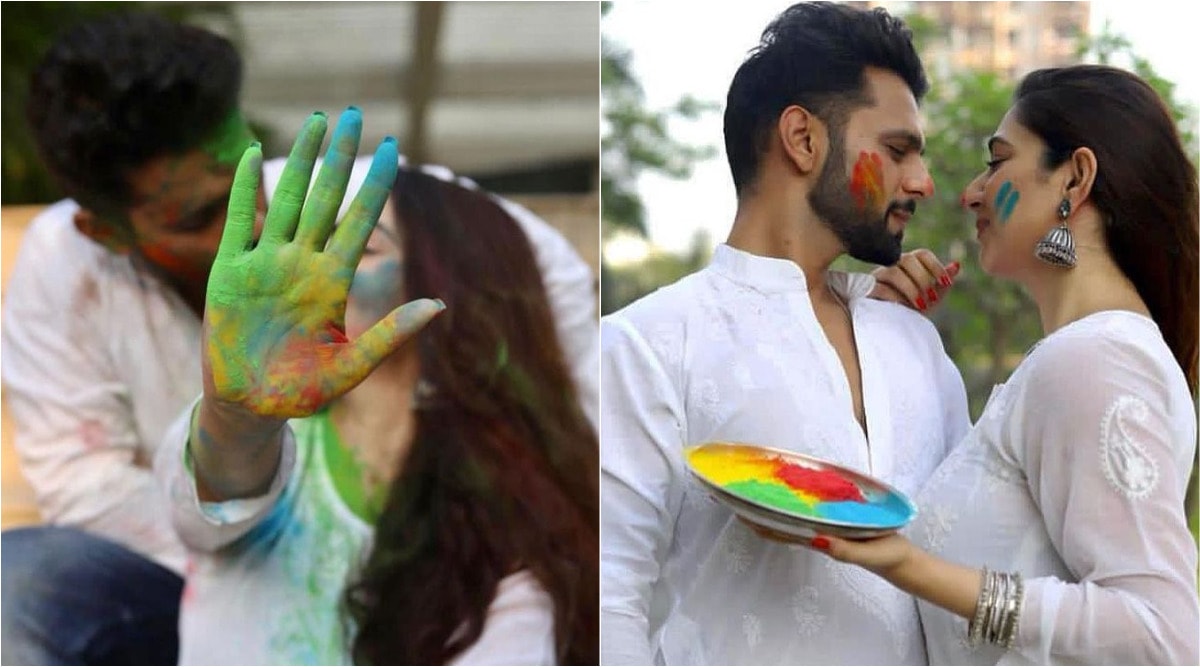 Rahul Vaidya and Disha Parmar's Holi celebrations were all about ...