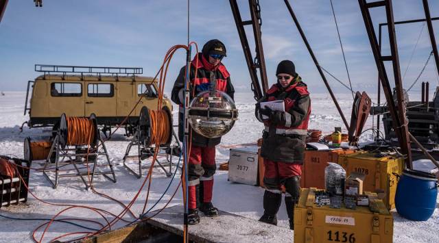Hunting ghost particles beneath the world’s deepest lake