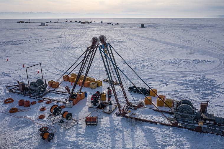 Hunting ghost particles beneath the world’s deepest lake