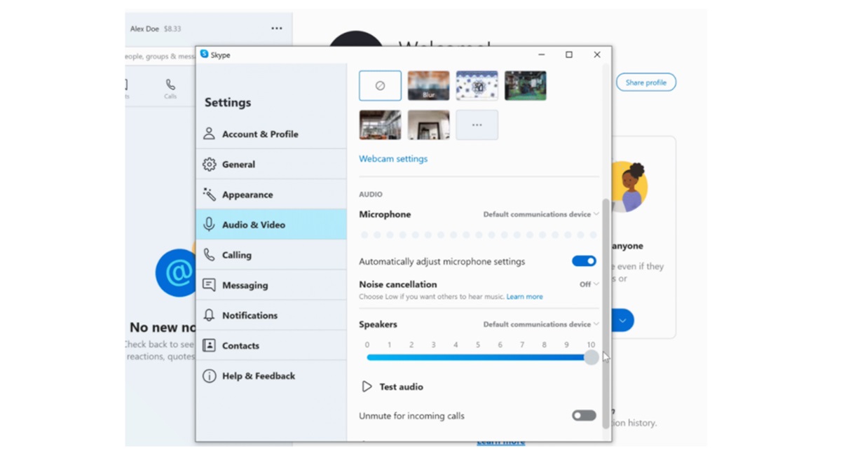 skype for business enable video