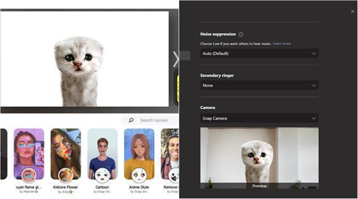 How To Use Snap Camera Ar Filters With Microsoft Teams Technology News The Indian Express