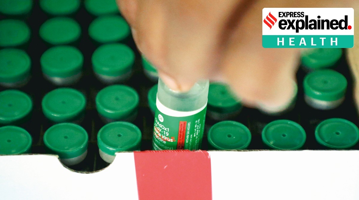 Vials of Covishield at a store in Pune earlier this year, ahead of distribution to various vaccination centres.  (Arul Horizon/File photo)