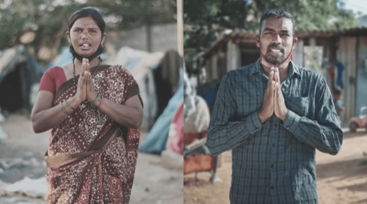 Dhanalakshmi (L), Velu (R).  (Express Photo)