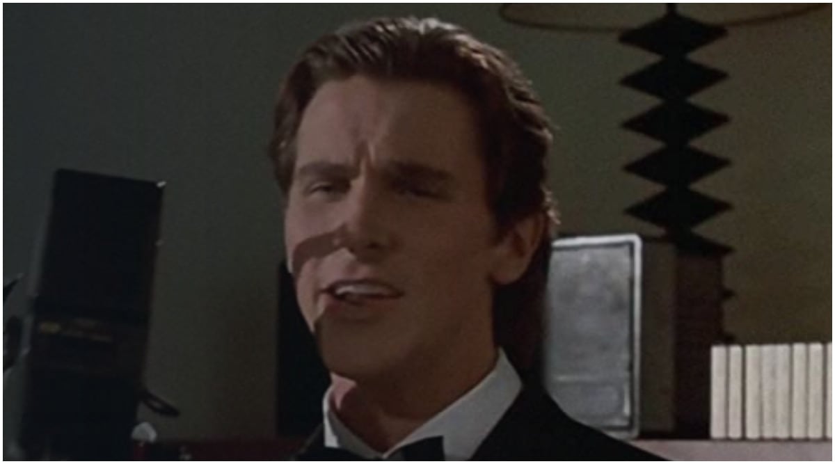 christian bale american psycho gif