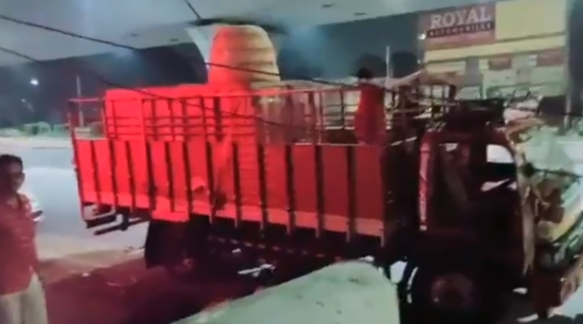 One of the vehicles in which drugs were being transported. (Video screengrab)