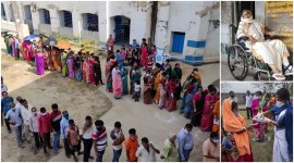 election photos, voting west bengal assam photo, assam election photos, west bengal voting photos, mamata banerjee nandigram, west bengal assembly elections, assam assembly elections