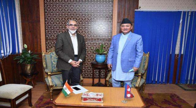 Indian Ambassador to Nepal Vinay Mohan Kwatra and Nepal Minister for Physical Infrastructure and Transport Basant Kumar Nembang jointly dedicated the roads to the people of the Himalayan nation. (Twitter: @IndiaInNepal)