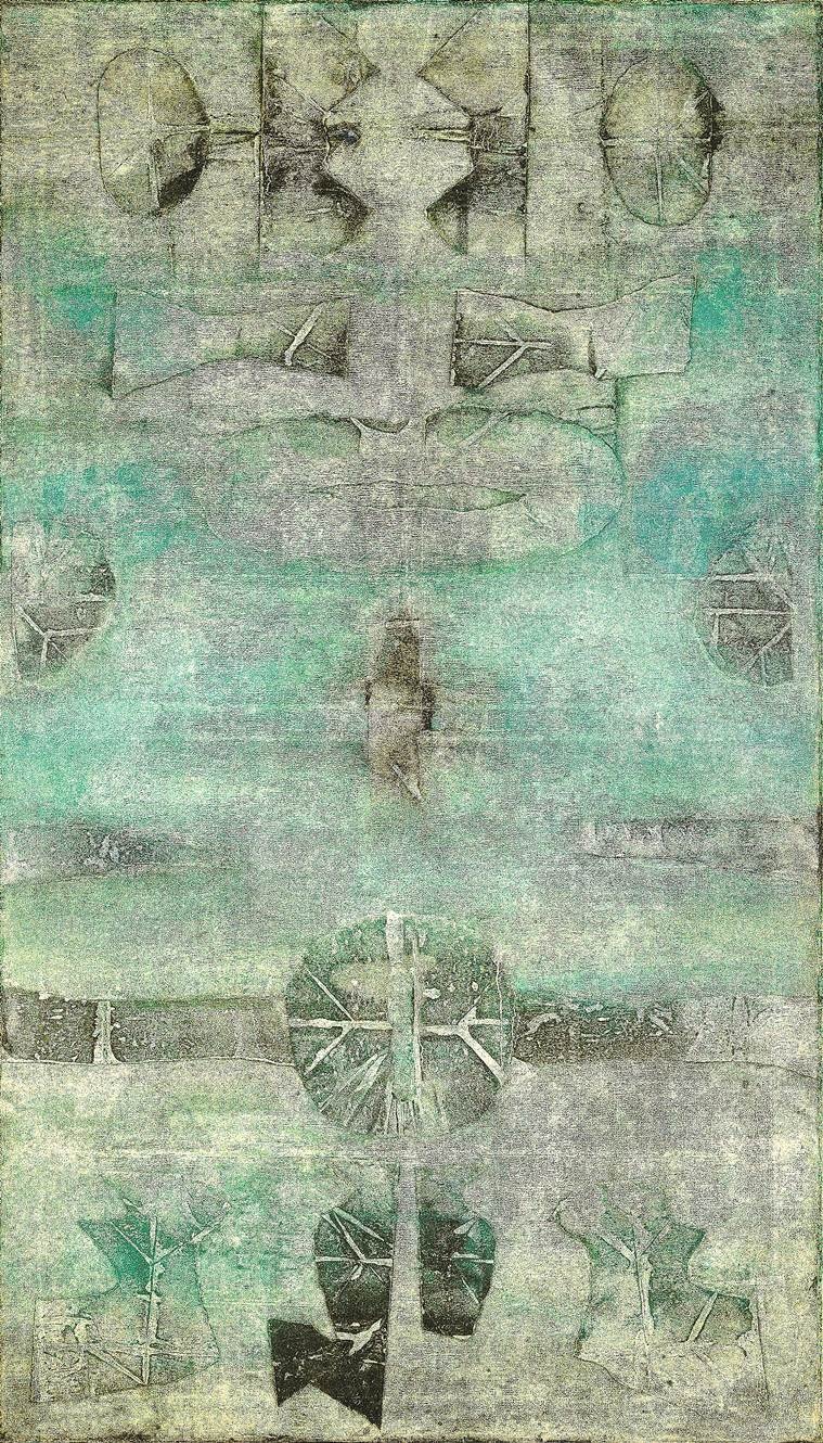 VS Gaitonde, VS Gaitonde artwork, VS Gaitonde canvas, painter VS Gaitonde, VS Gaitonde indian express, eye 2021, sunday eye, indian express news