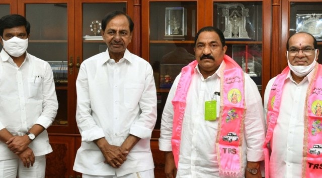 The two MLAs gave a letter to the Assembly speaker Pocharam Sreenivas Reddy requesting the merger. This followed their meeting with Chief Minister and TRS supremo K Chandrasekhar Rao at Pragathi Bhavan.