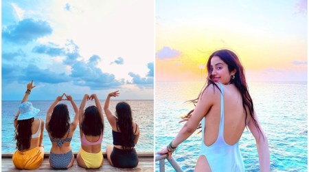 Janhvi Kapoor Maldives swimsuit