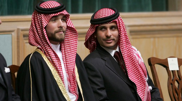 Prince Hamzah Bin Al-Hussein (right) with Prince Hashem Bin Al-Hussein — half brothers of King Abdullah II of Jordan. (File Photo)