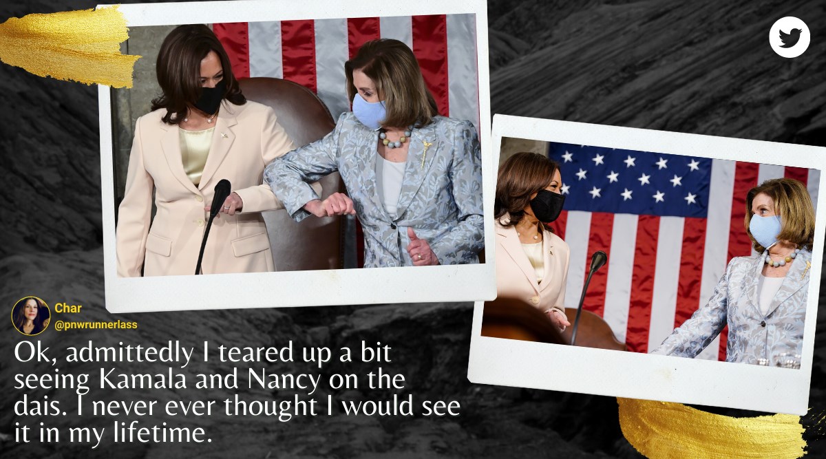 Landmark moment for Kamala Harris and Nancy Pelosi during Joe Biden speech