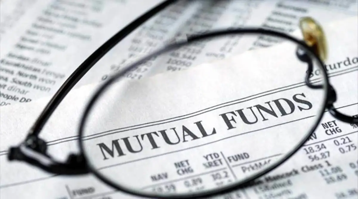  A newspaper clipping about mutual funds with a pair of glasses resting on it.