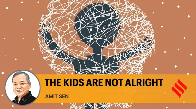 This might give us an idea about how much we prioritise child mental health and well-being at a national level. (Illustration: C R Sasikumar)