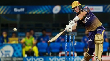 pat cummins, pat cummins 66, pat cummins 66 vs csk, pat cummins four sixes sam curran, pat cummins ipl batting, kkr vs csk ipl 2021, pat cummins ipl record