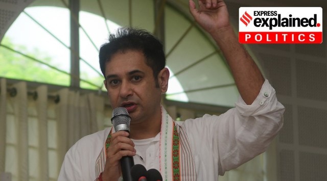 Tripura Royal scion and The Indigenous Progressive Regional Alliance (TIPRA)  chairman Pradyot Kishore Manikya Deb Barman in Agartala. (Express Photo: Abhishek Sana, File)