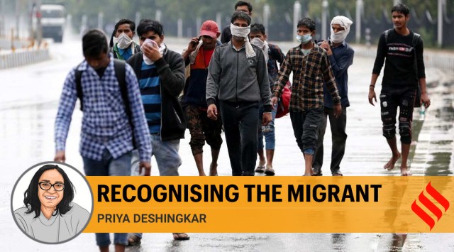 Migrant youths coming back from Haryana to Uttar Pradesh (Express photo by Vishal Srivastav)