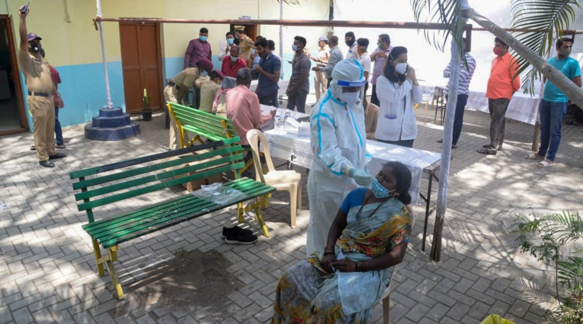 Each lab can process 1,500 to 3,000 tests per day. The company has made two labs functional in Mumbai, and three more are being rolled out within this week – one each in Pune, Mumbai and Goa. (Express Photo)