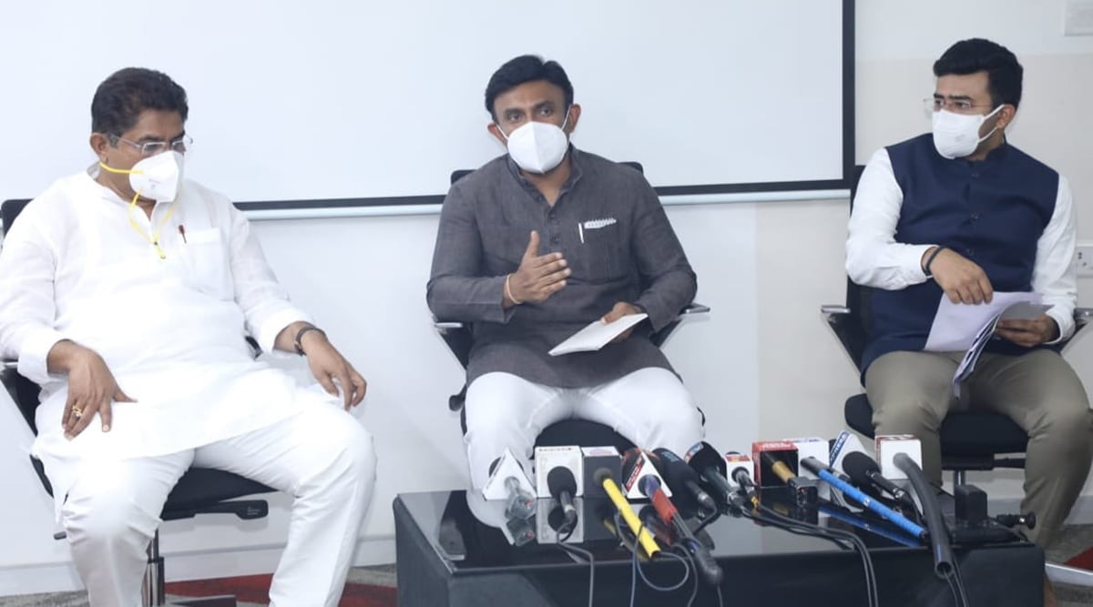 Dr. K Sudhakar, Tejasvi Surya, R Ashoka