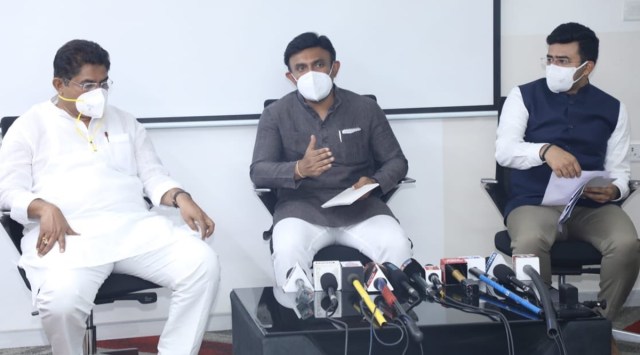 Dr. K Sudhakar, Tejasvi Surya, R Ashoka