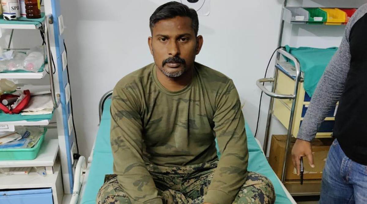 Rakeshwar Singh Manhas at the CRPF hospital, Basaguda.