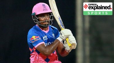 Sanju Samson, Sanju Samson batting, Sanju Samson century, Sanju Samson Rajasthan Royals, Rajasthan Royals, Indian Express