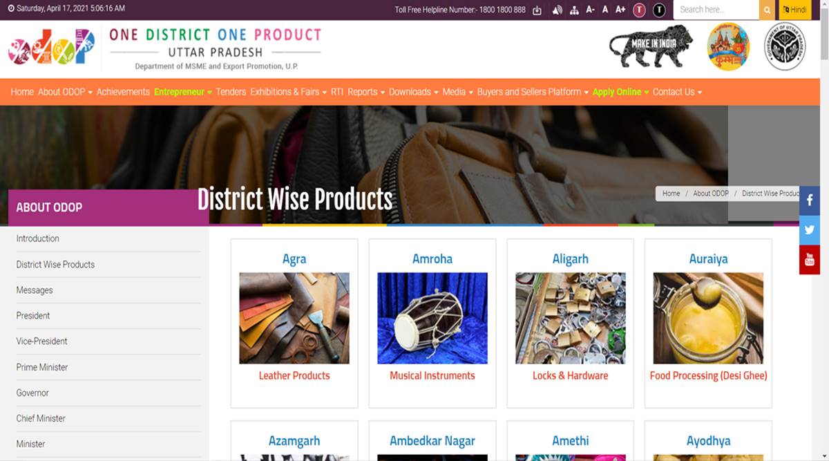 Odop Products A Huge Hit Abroad Says Uttar Pradesh Govt Cities News The Indian Express
