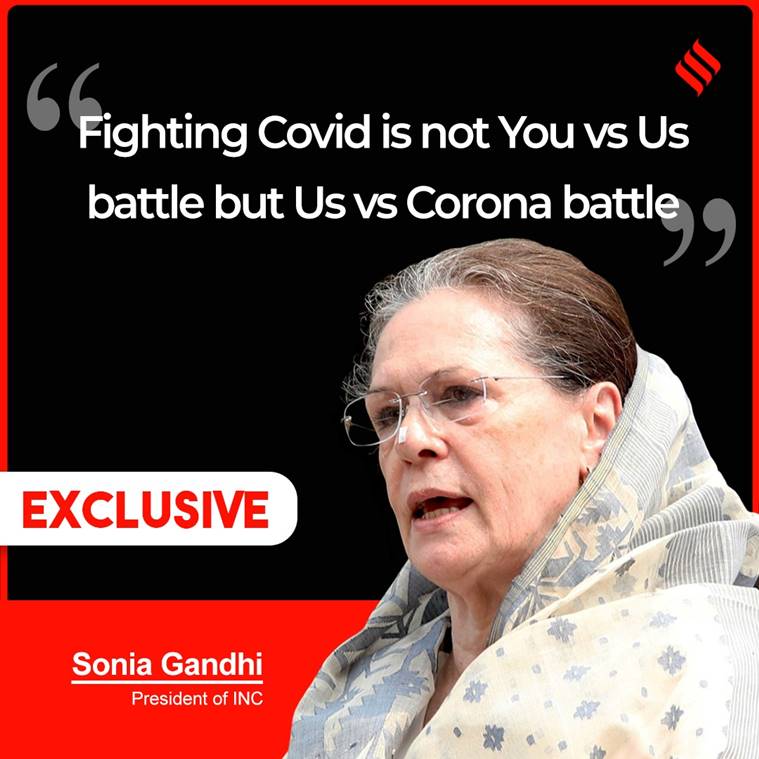 covid-19, india covid cases, sonia gandhi on covid-19, sonia gandhi covid meeting, congress, covid vaccine, pm modi, oxygen shortage, indian express news