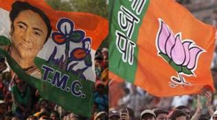 BJP & TMC workers clash in Kolkata