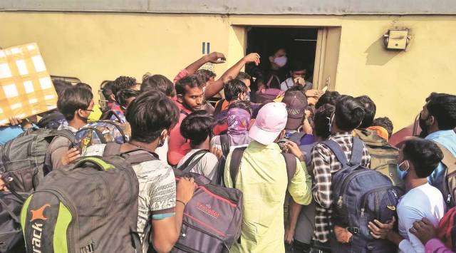 Many cities like Lucknow have witnessed an unprecedented rush at railway stations. (Express Photo by Deepak Joshi)