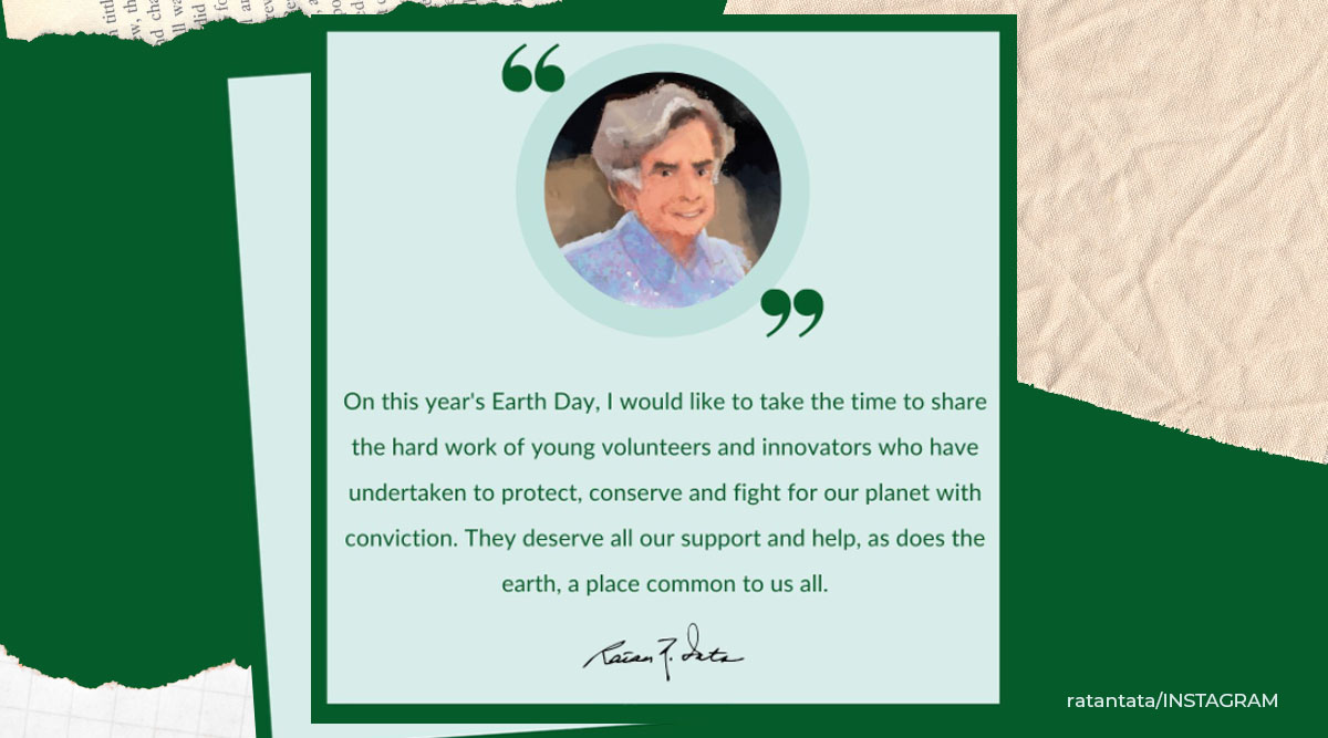 Earth Day 2021: Ratan Tata shares appreciation post for ...